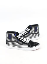 Image for Men's Striped High Sneakers,Black/White