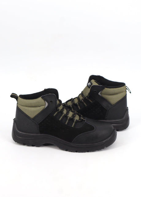 Men's Safety Work Ankle Boots,Black
