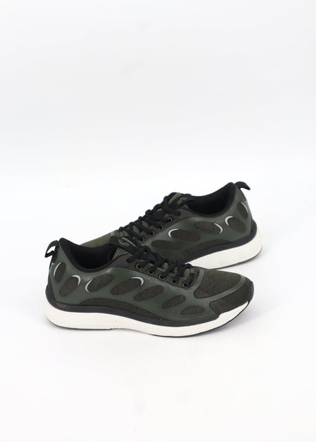 Image for Men's Textured Running Shoes,Olive