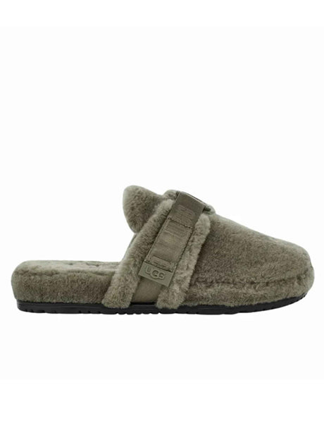 Men's Faux Fur Slippers,Olive