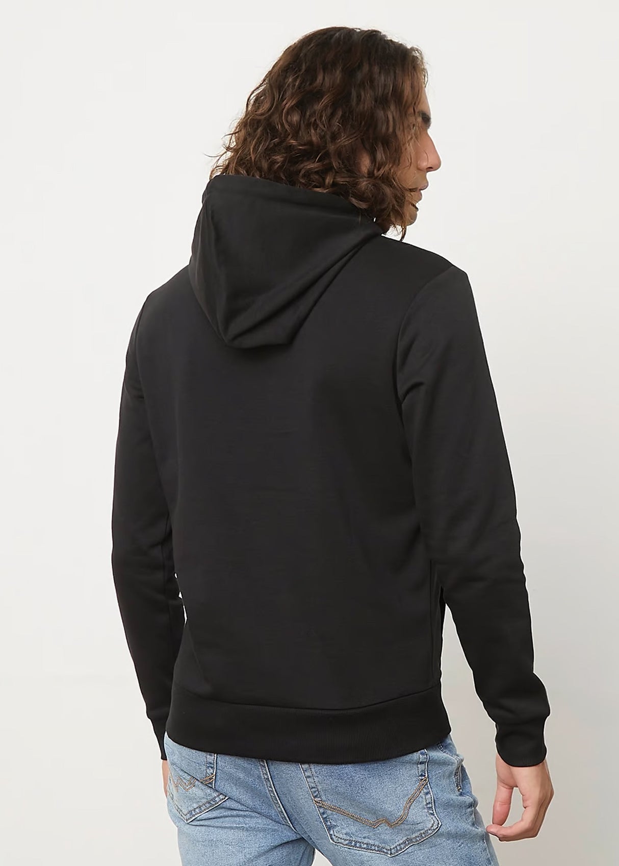 Men's Printed Hoodie,Black