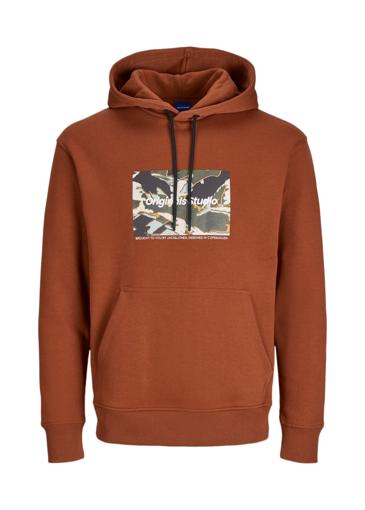 Men's Graphic Printed Hoodie,Brick