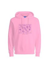 Men's Graphic Printed Hoodie,Pink