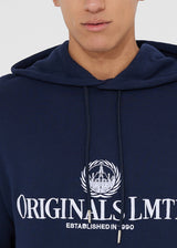 Men's Embroidered Hoodie,Navy