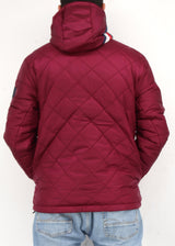 Men's Quilted Jacket,Burgundy