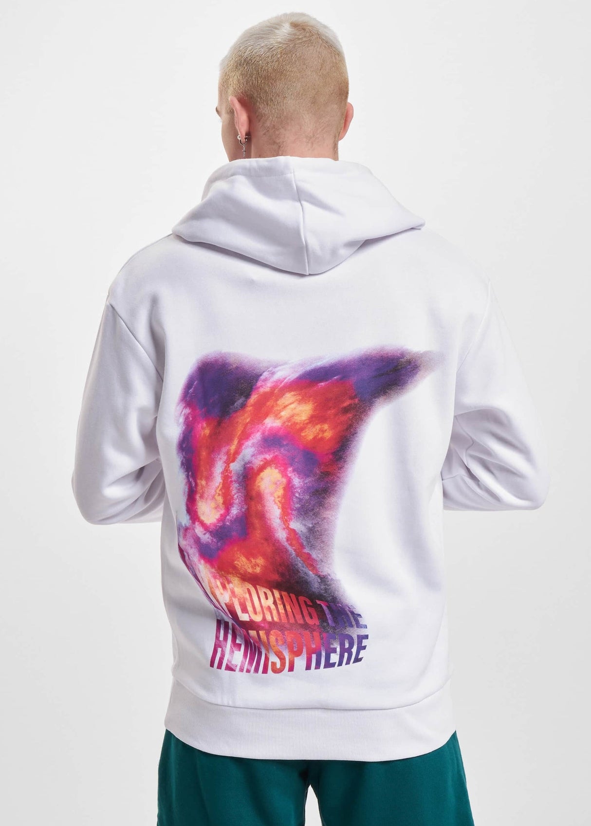 Image for Men's Graphic Printed Hoodie,White