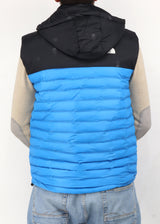 Image for Men's Brand Logo Printed Puffer Vest,Black/Blue