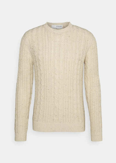 Men's Textured Sweater,Beige