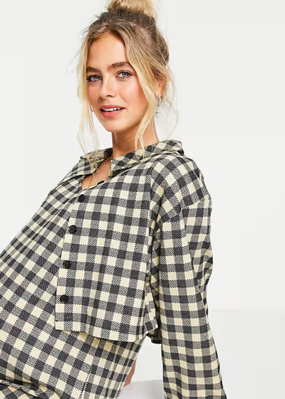 Women's Plaid Dress,Beige