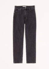 Women's Plain Mom Jeans,Black