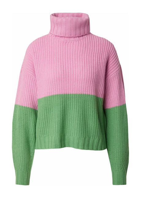 Women's Colorblocked Sweater,Pink/Green