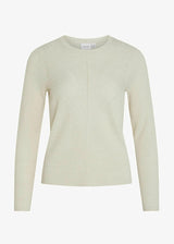 Women's Ribbed Knitted Sweater,Light Beige