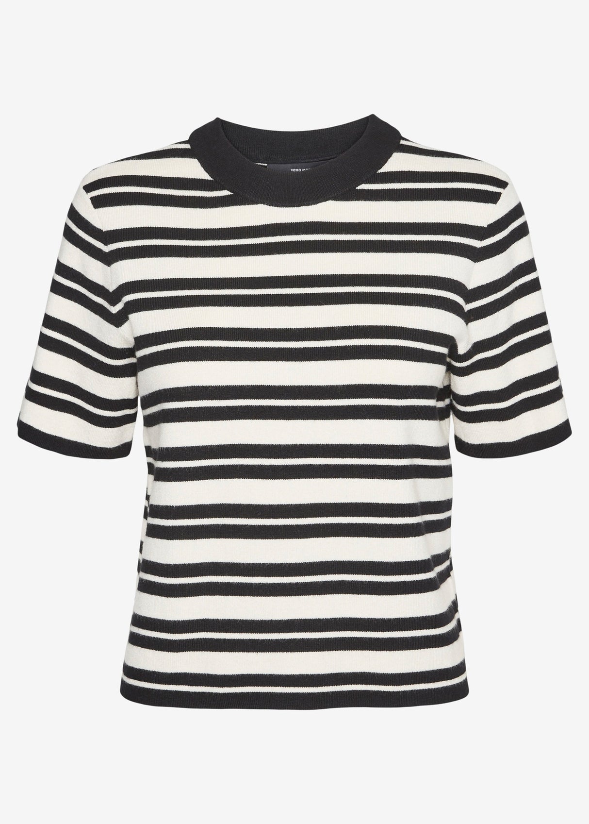 Women's Striped Sweater,Black/Cream