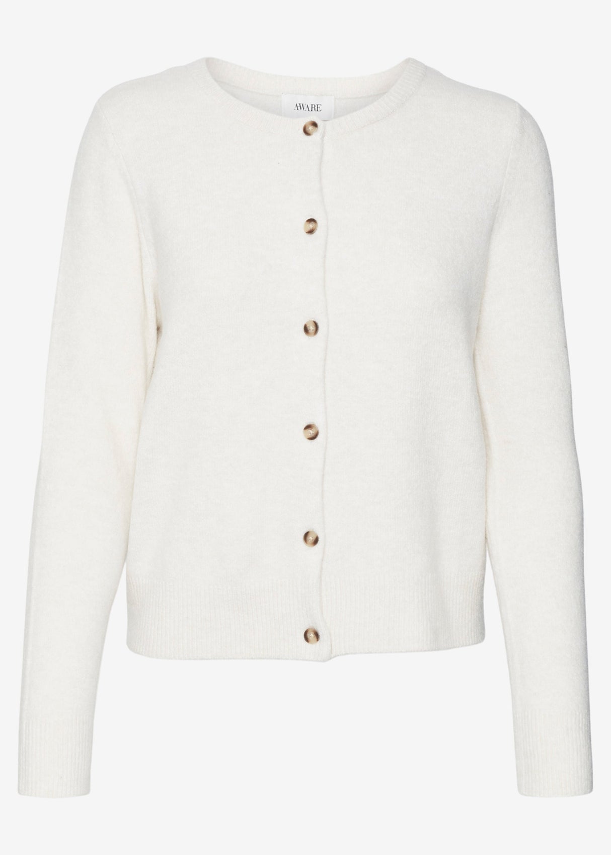 Women's Plain Knitted Cardigan,Cream