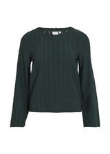 Women's Textured Top,Dark Green