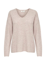 Women's Plain Knitted Sweater,Light Beige