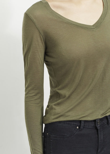 Women's Plain Top,Olive