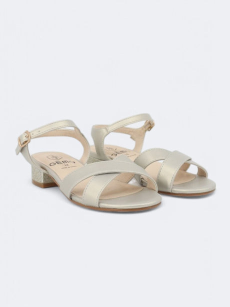 Kids Girl's Plain Sandals,Stone