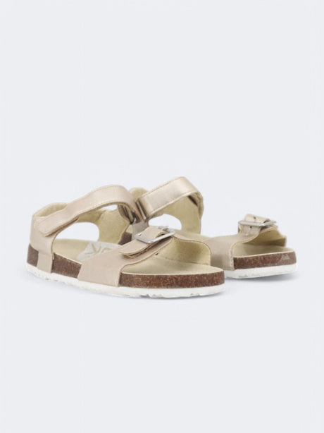 Kids Girl's Plain Sandals,Ecru