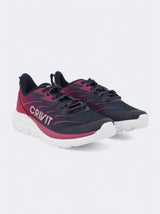 Women's Printed Running Shoes,Navy/Pink