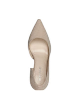 Women's Textured Heeled Shoes,Light Beige