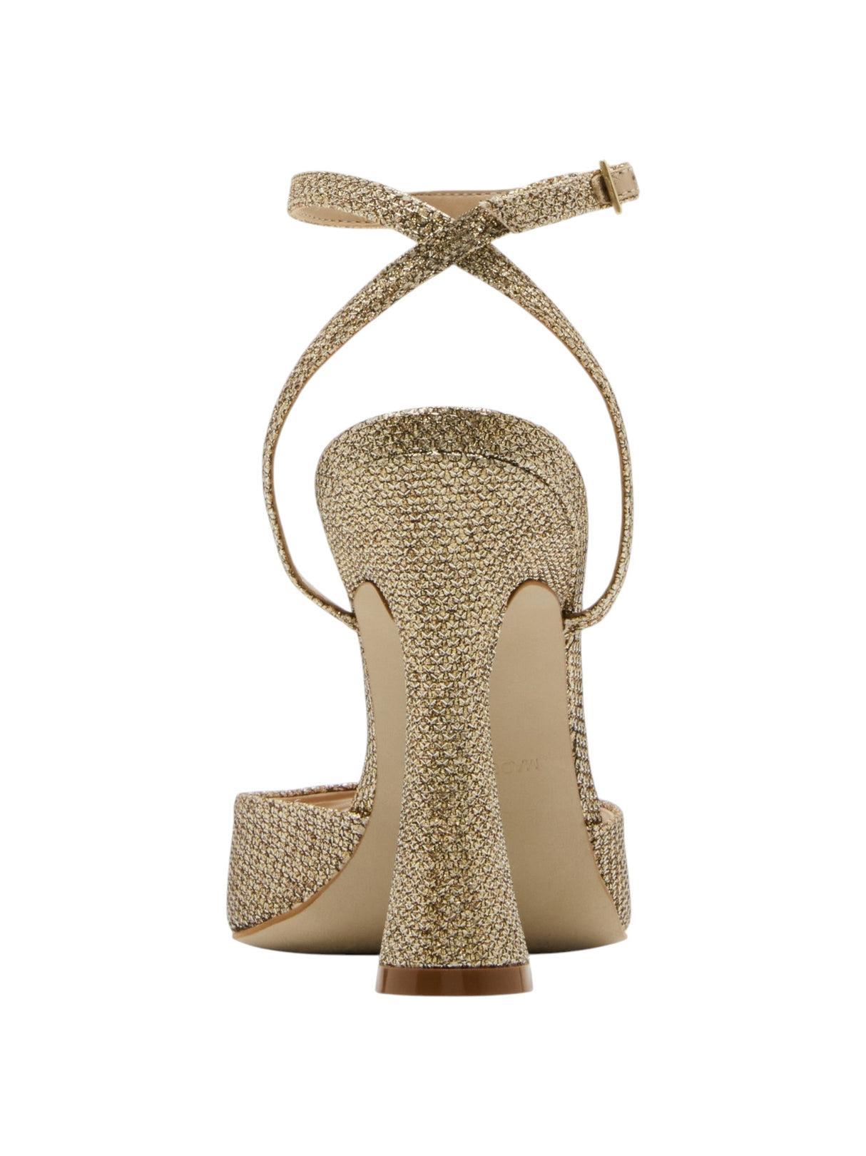 Women's Textured Heeled Shoes,Gold