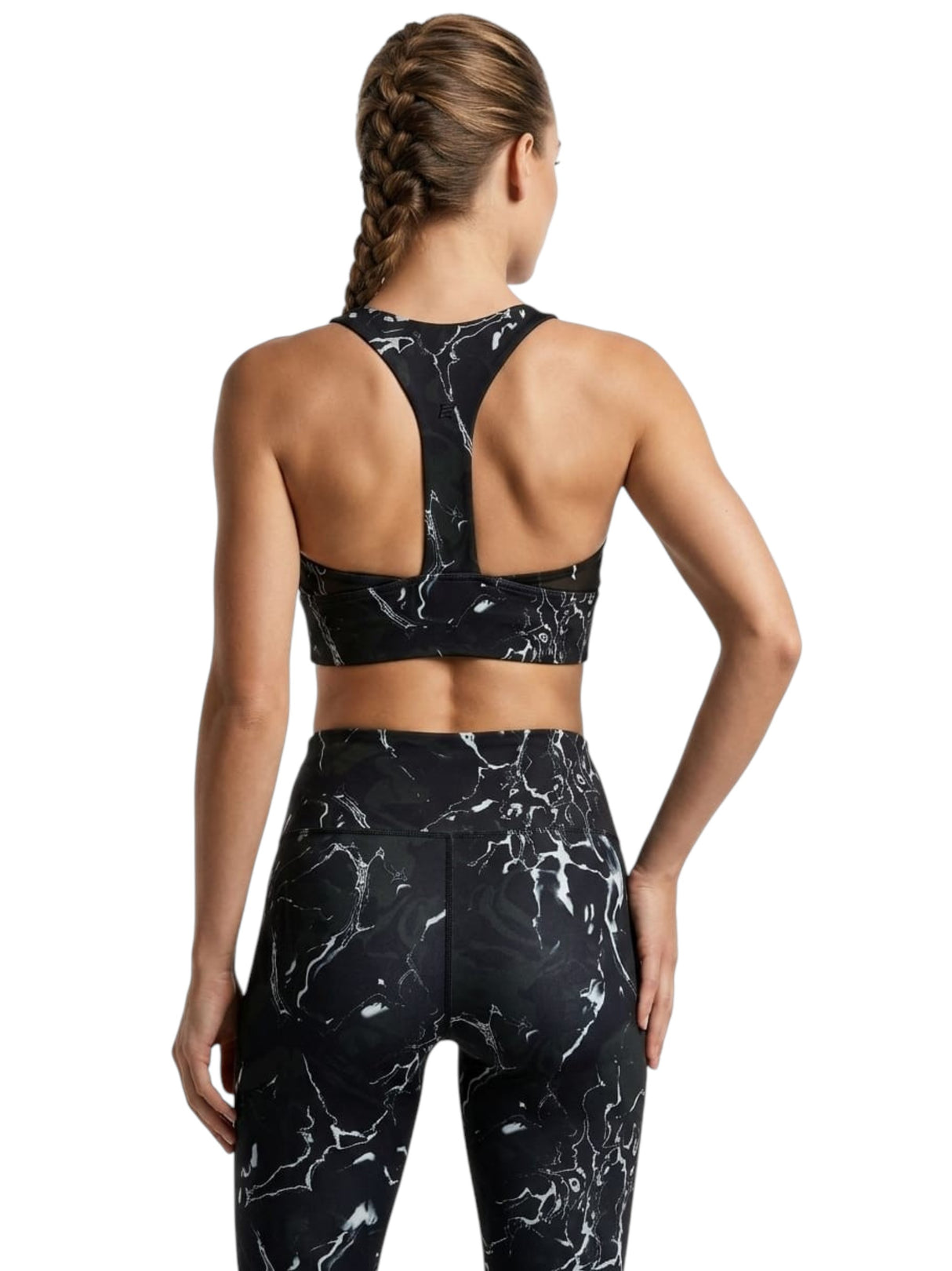Women's Printed Sport Bra,Black