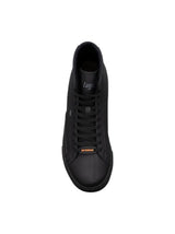Men's Plain High Top Shoes,Black