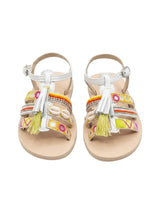 Kids Girl's Ribbed Sandals,White
