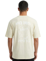 Men's Printed Top,Cream Yellow
