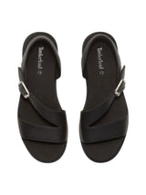 Women's Ribbed Sandals,Black