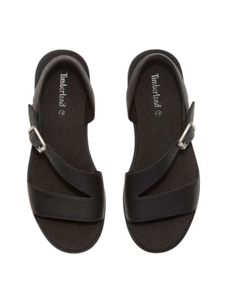 Women's Ribbed Sandals,Black