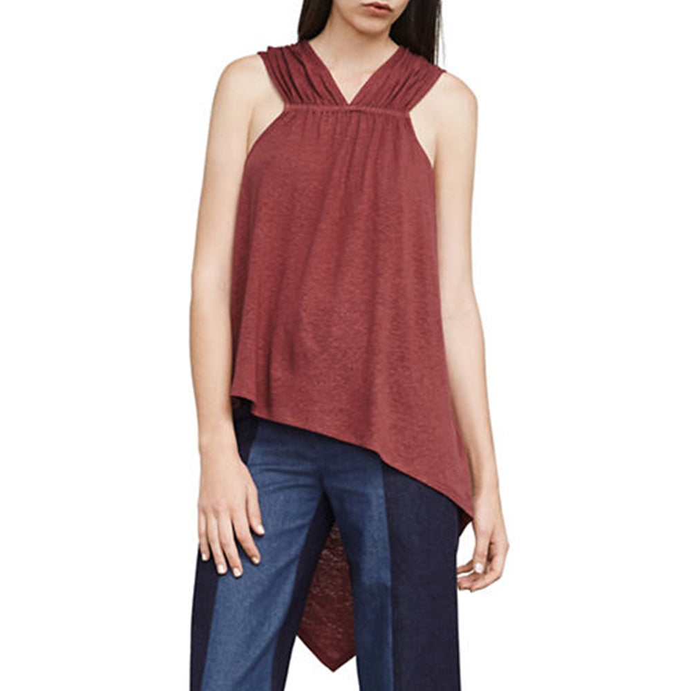 Image for Women's Asymmetric Tank Top,Brick