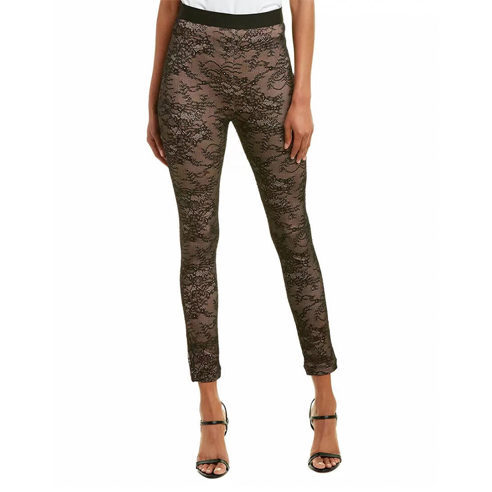 Image for Women's lace legging,Black-Beige