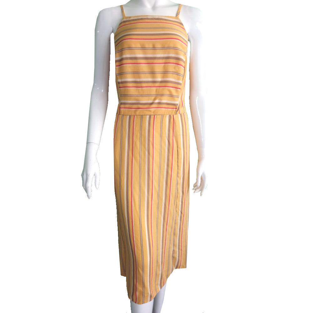 Image for Women's A-Line Striped Dress,Yellow