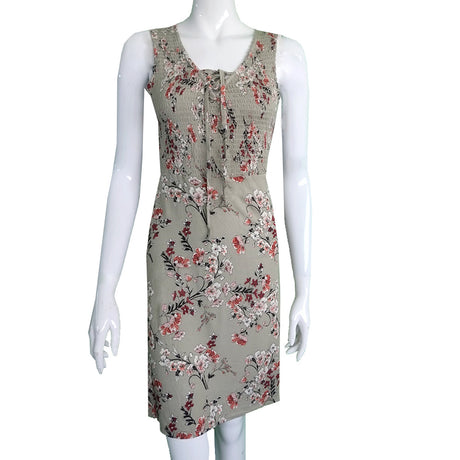 Image for Women's Floral-Print Dress,Light Olive