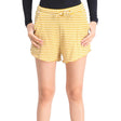 Image for Women's Striped Stretch Short,Mustard/Beige