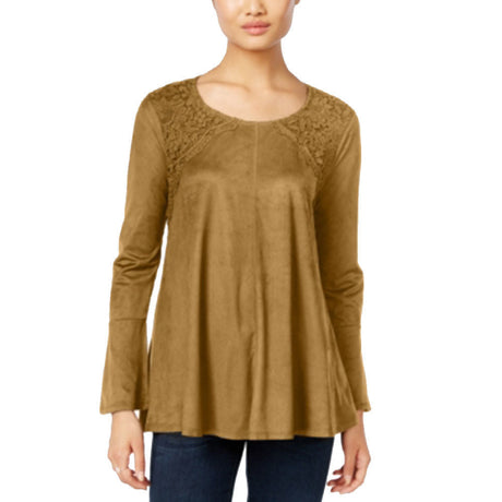 Image for Women's Embroidered Top,Brown
