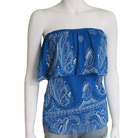 Image for Women's Ruffled Casual Top,Blue