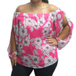 Image for Women's Floral-Print Top, Pink