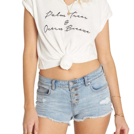 Image for Women's Frayed Denim Short,Blue