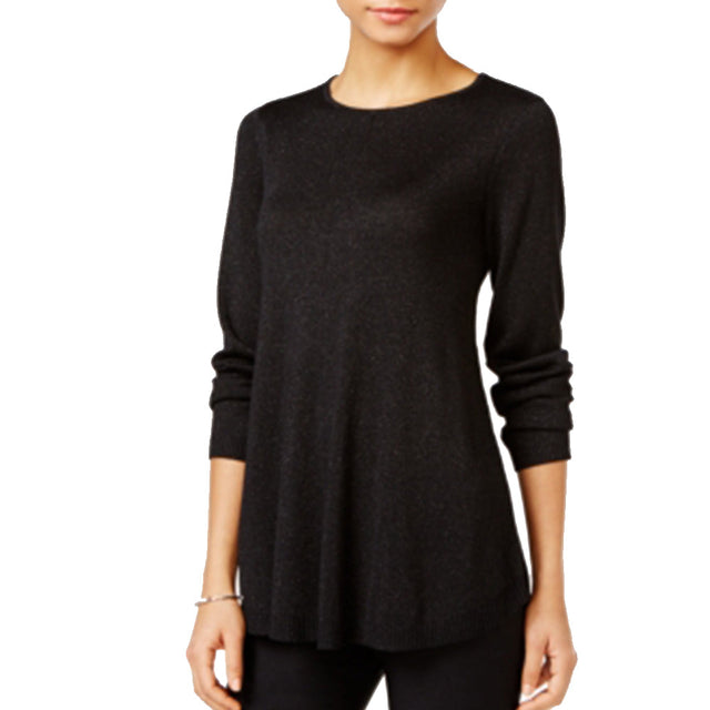 Image for Women's Ribbed Casual Top,Black