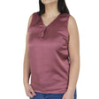 Image for Women's High-Low Satin Top,Pink