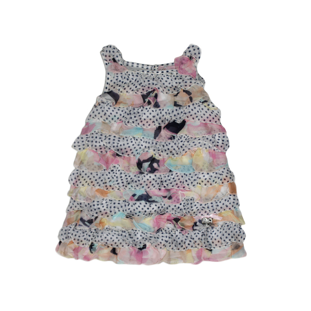 Image for Kids Girl Ruffled Printed Dress,Multi