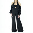 Image for Women's PlainV Neck Jumpsuit,Black