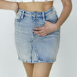 Image for Women's A-Line Denim Skirt,Light Blue