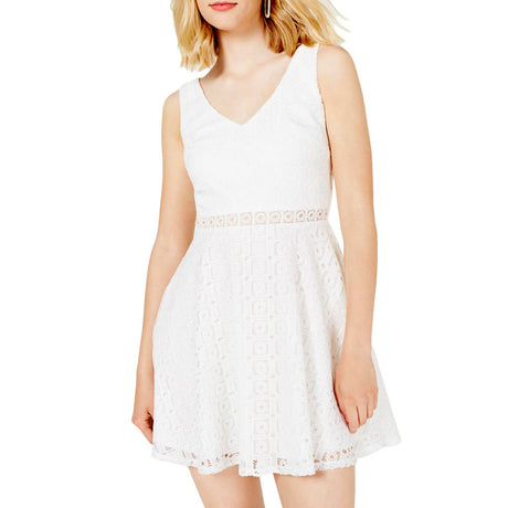 Image for Women's Circle Lace Fit & Flare Dress,White