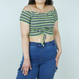 Image for Women's Striped Crop Top,Multi