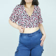 Image for Women's Leopard-Print Crop Top,White