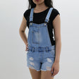 Image for Women's Denim Ripped Romper,Blue